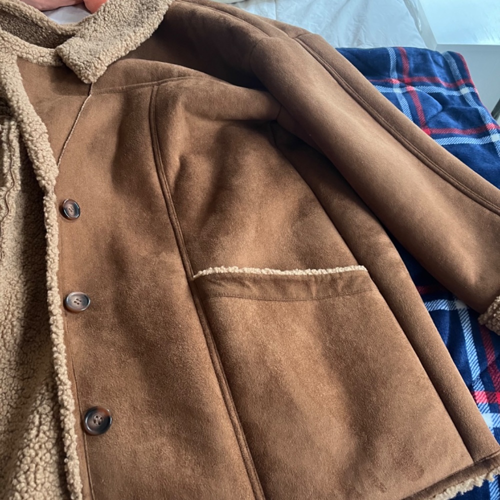 Free People Brown Diogo Shearling Leather Jacket - Picture 11 of 13